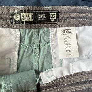 Salty Crew Men's Hybrid Shorts - Gray and Mint